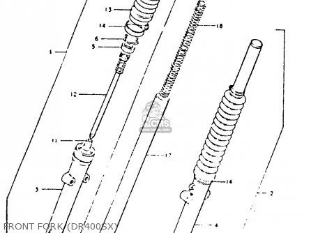FRONT FORK (DR400SX) - DR400S 1980 (T)