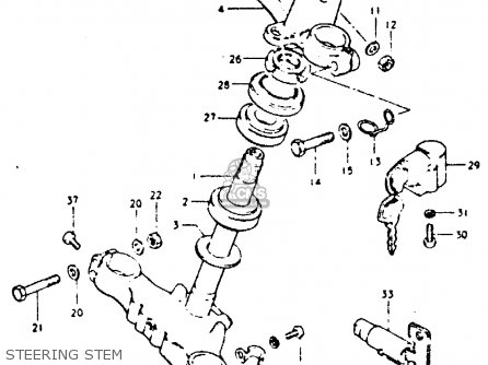 STEERING STEM - DR400S 1980 (T)