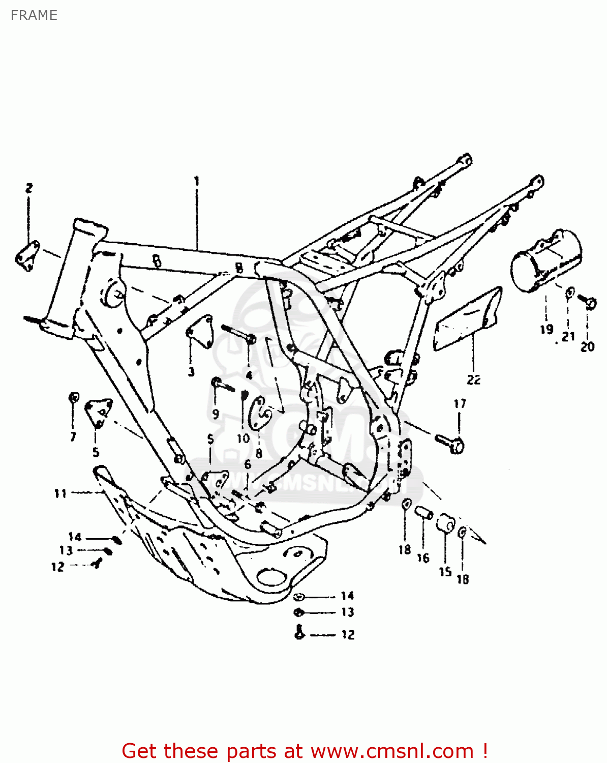 Suzuki DR400S 1981 (X) FRAME - buy original FRAME spares online