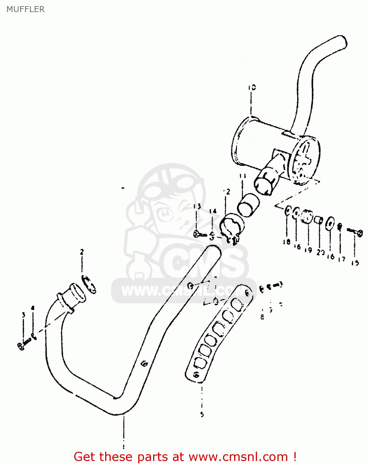 MUFFLER DR400S 1981 (X)