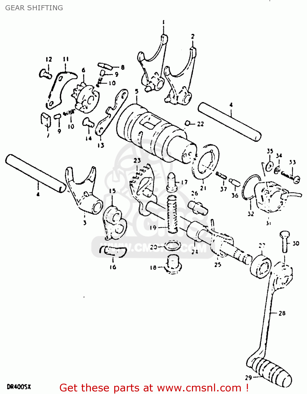 GEAR SHIFTING DR400S 1981 (X)