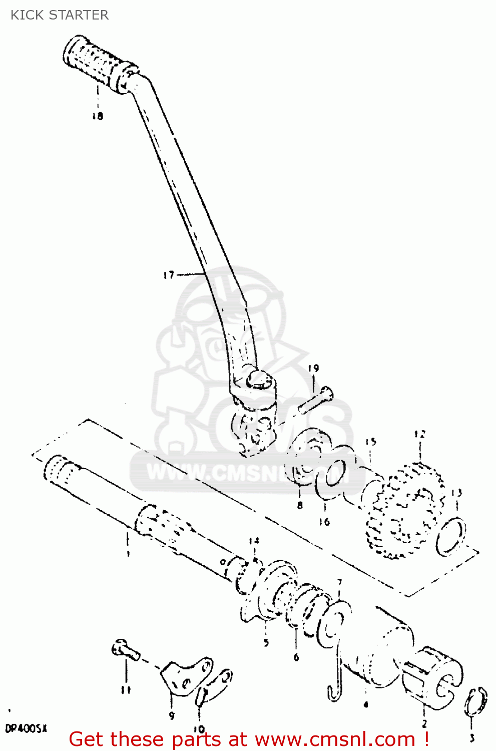 KICK STARTER DR400S 1981 (X)