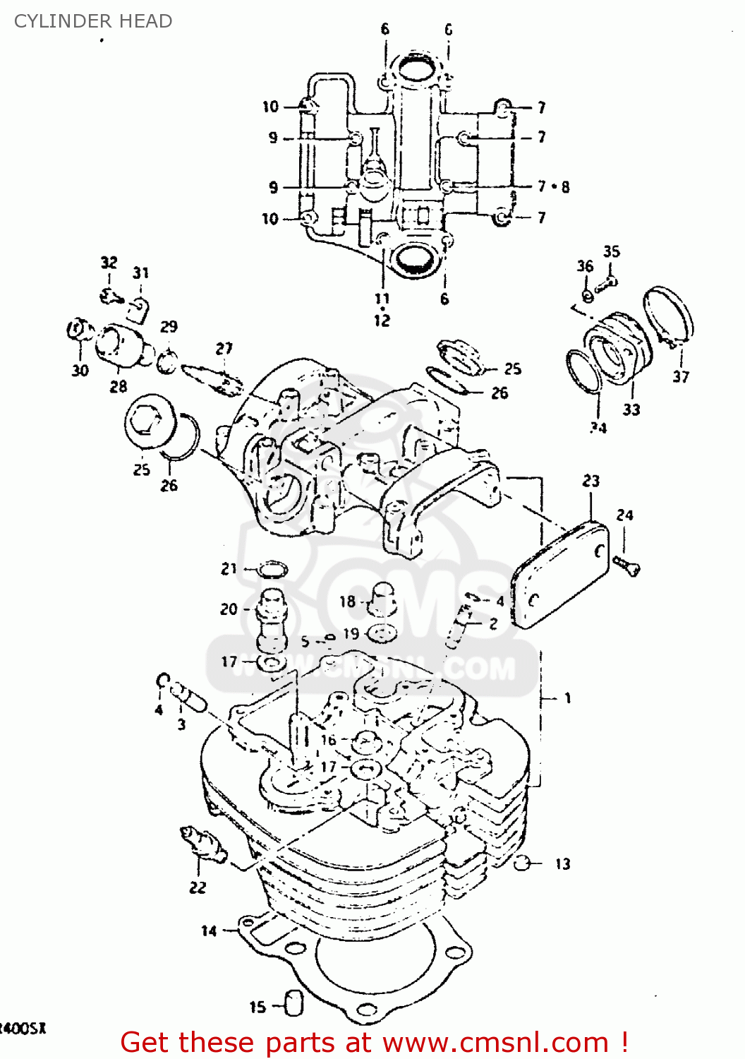 CYLINDER HEAD DR400S 1981 (X)