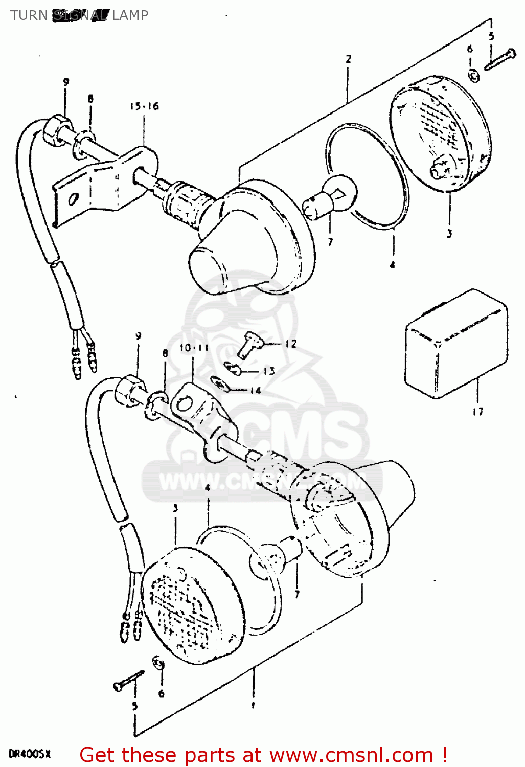 TURN SIGNAL LAMP DR400S 1981 (X)