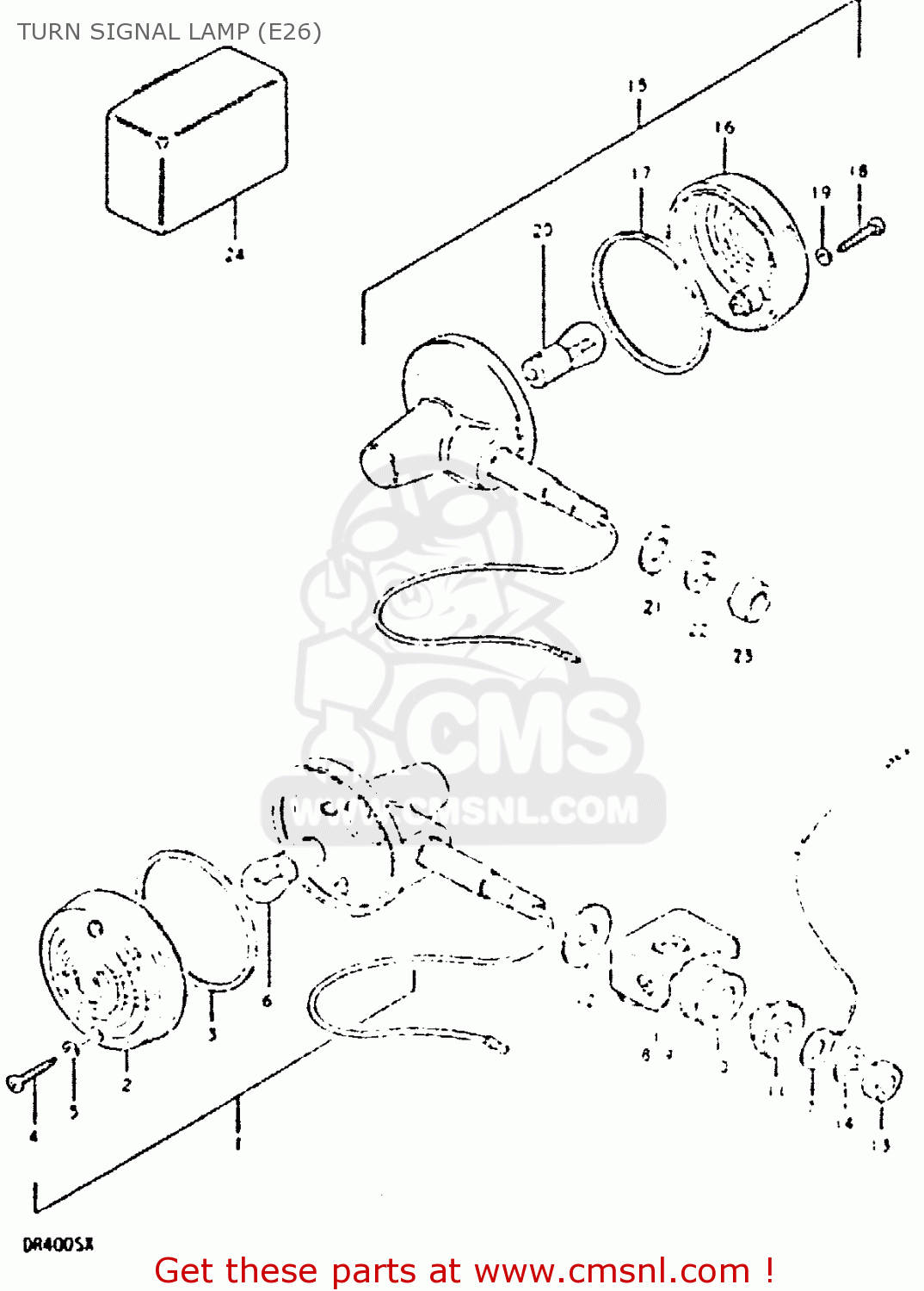 TURN SIGNAL LAMP (E26) DR400S 1981 (X)