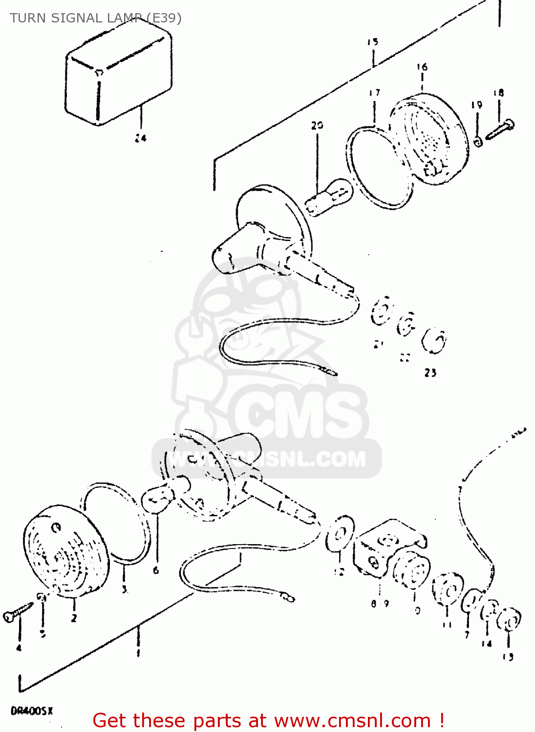 TURN SIGNAL LAMP (E39) DR400S 1981 (X)