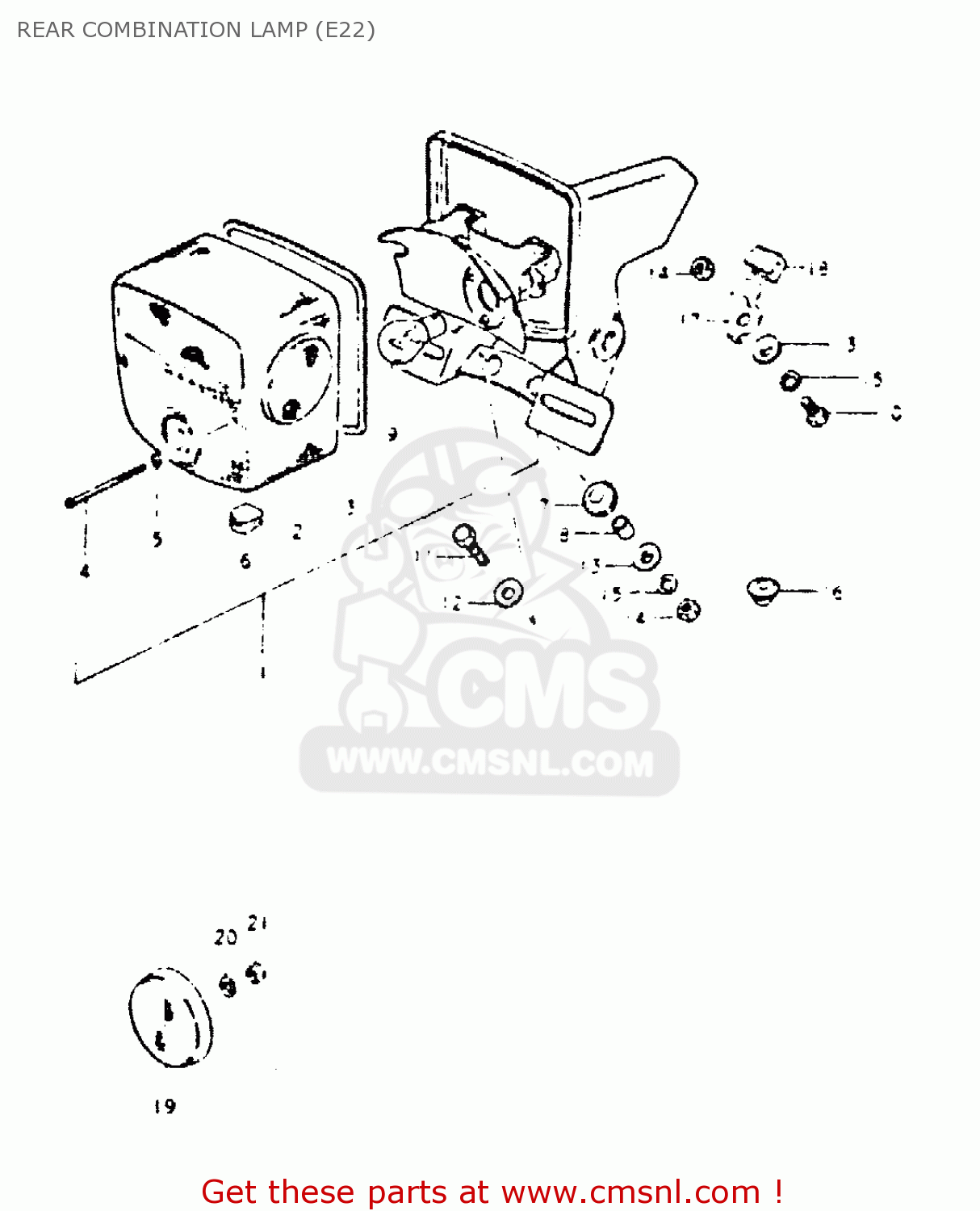 REAR COMBINATION LAMP (E22) DR400S 1981 (X)