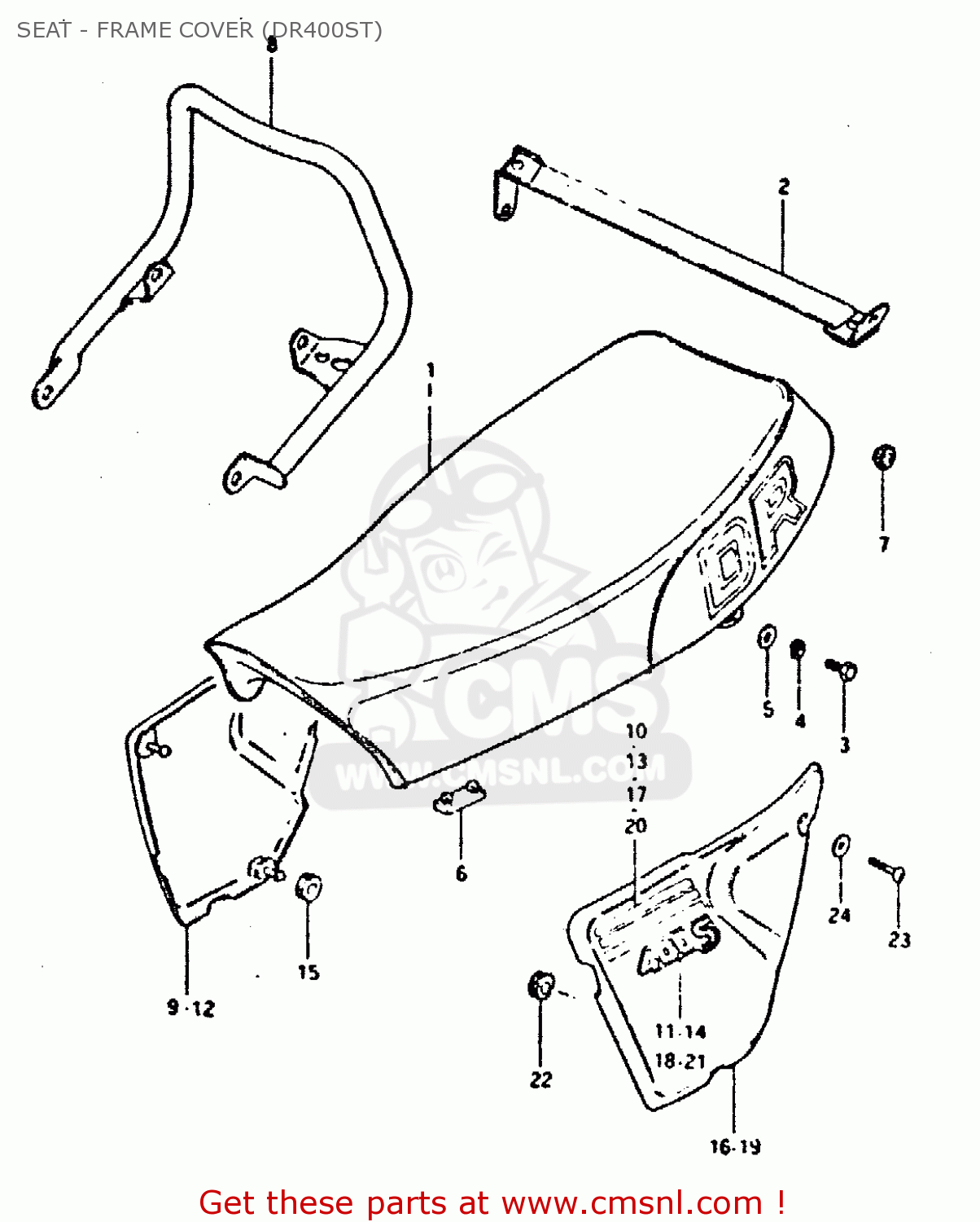 SEAT - FRAME COVER (DR400ST) DR400S 1981 (X)
