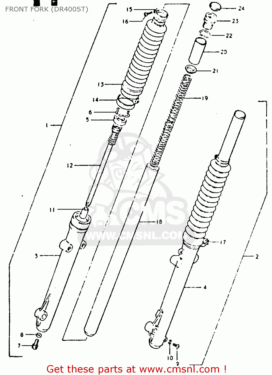 FRONT FORK (DR400ST) DR400S 1981 (X)