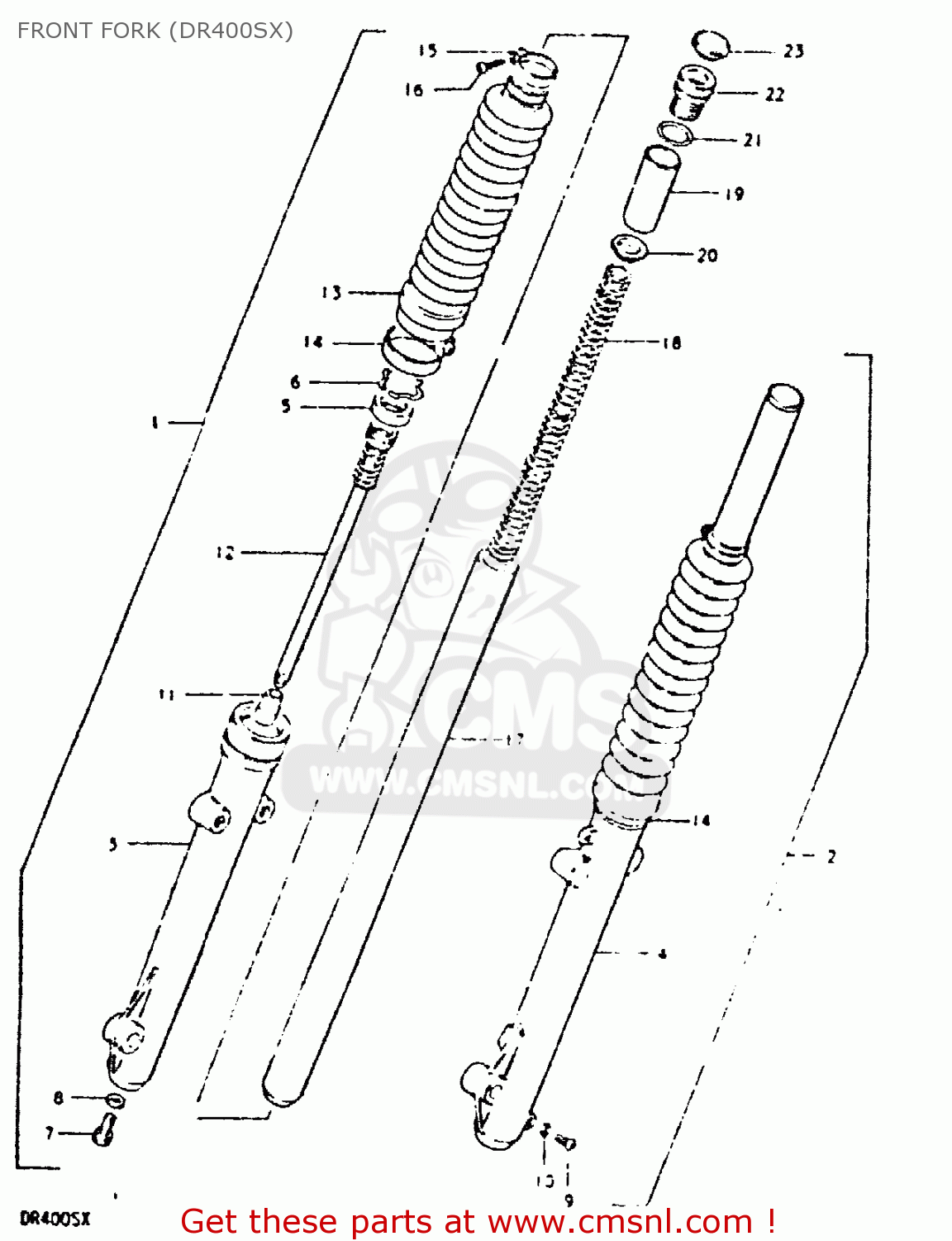 FRONT FORK (DR400SX) DR400S 1981 (X)