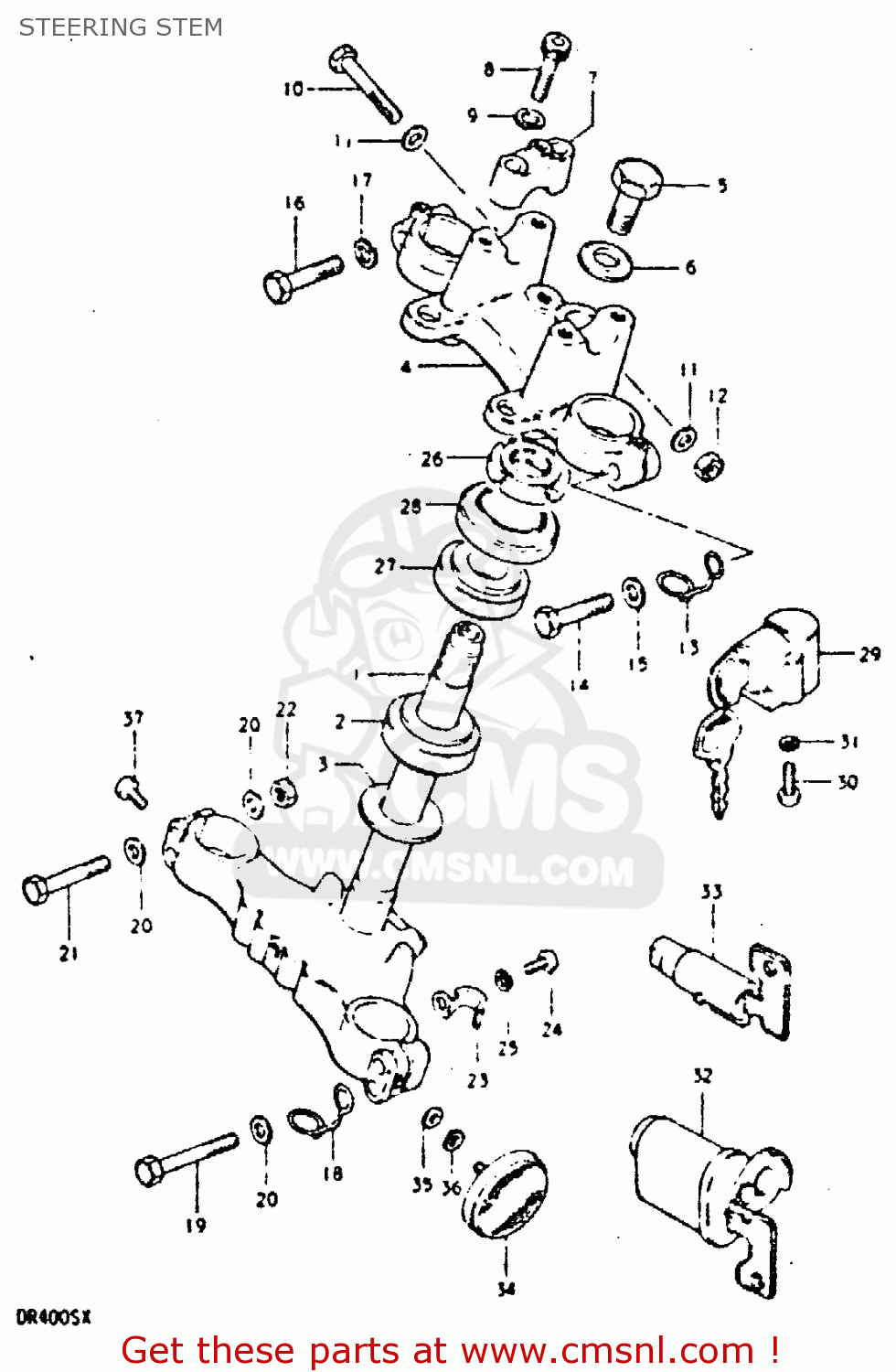 STEERING STEM DR400S 1981 (X)
