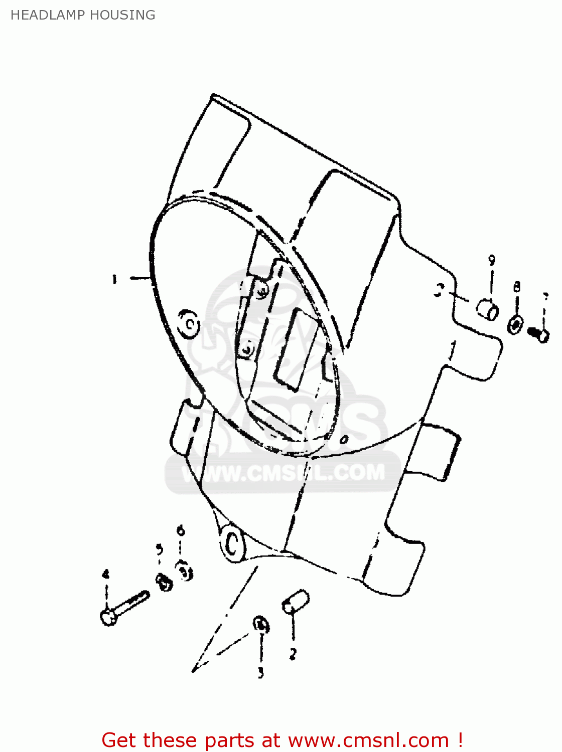 HEADLAMP HOUSING DR400S 1981 (X)