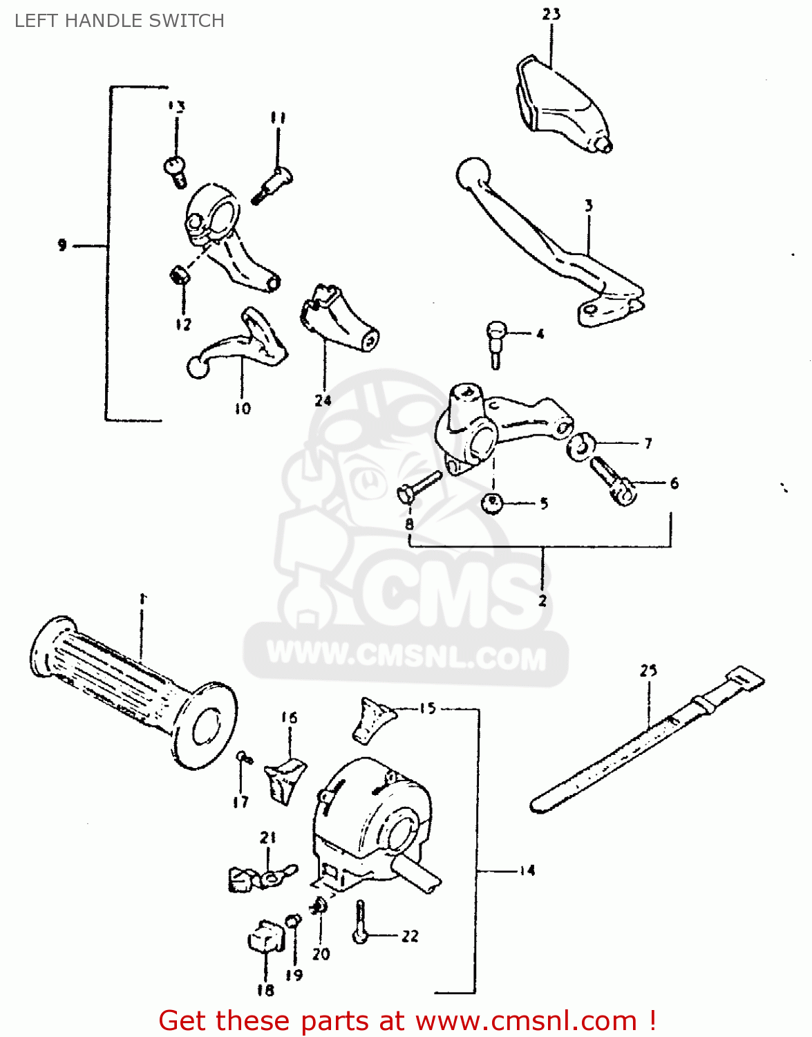 LEFT HANDLE SWITCH DR400S 1981 (X)