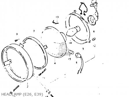 HEADLAMP (E26, E39) - DR400S 1981 (X)