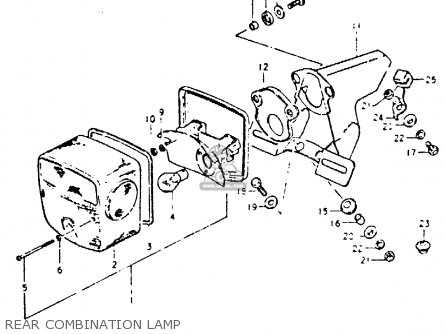 REAR COMBINATION LAMP - DR400S 1981 (X)
