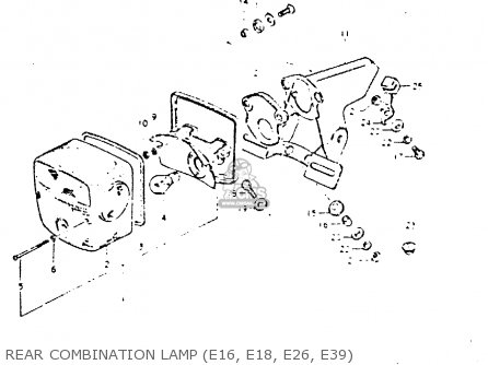 REAR COMBINATION LAMP (E16, E18, E26, E39) - DR400S 1981 (X)