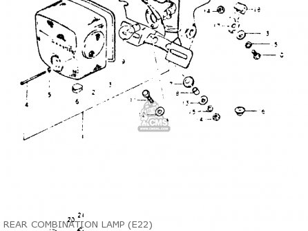 REAR COMBINATION LAMP (E22) - DR400S 1981 (X)