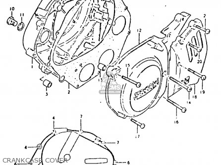 CRANKCASE COVER - DR400S 1981 (X)
