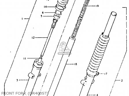 FRONT FORK (DR400ST) - DR400S 1981 (X)