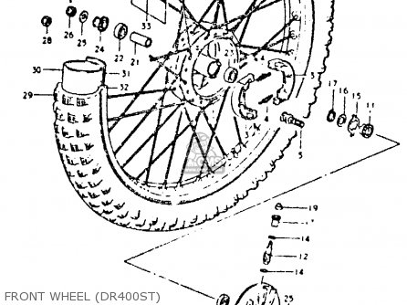 FRONT WHEEL (DR400ST) - DR400S 1981 (X)