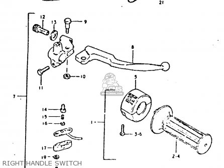 RIGHT HANDLE SWITCH - DR400S 1981 (X)