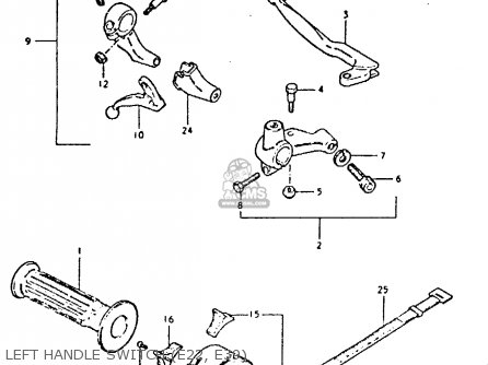 LEFT HANDLE SWITCH (E22, E39) - DR400S 1981 (X)