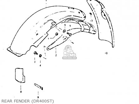 REAR FENDER (DR400ST) - DR400S 1981 (X)