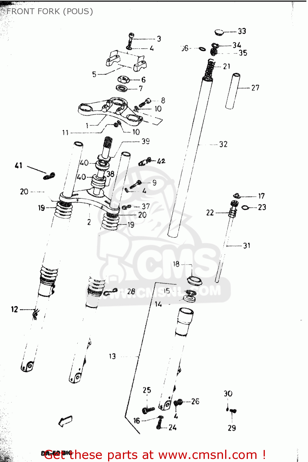 FRONT FORK (POUS) DR50 BIG 1986 (G)
