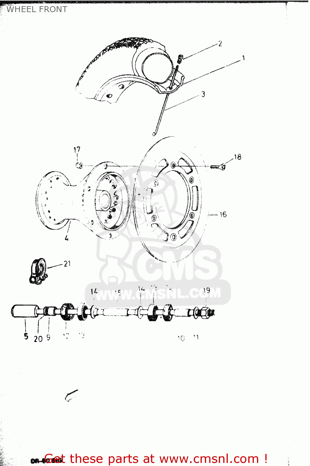 WHEEL FRONT DR50 BIG 1986 (G)