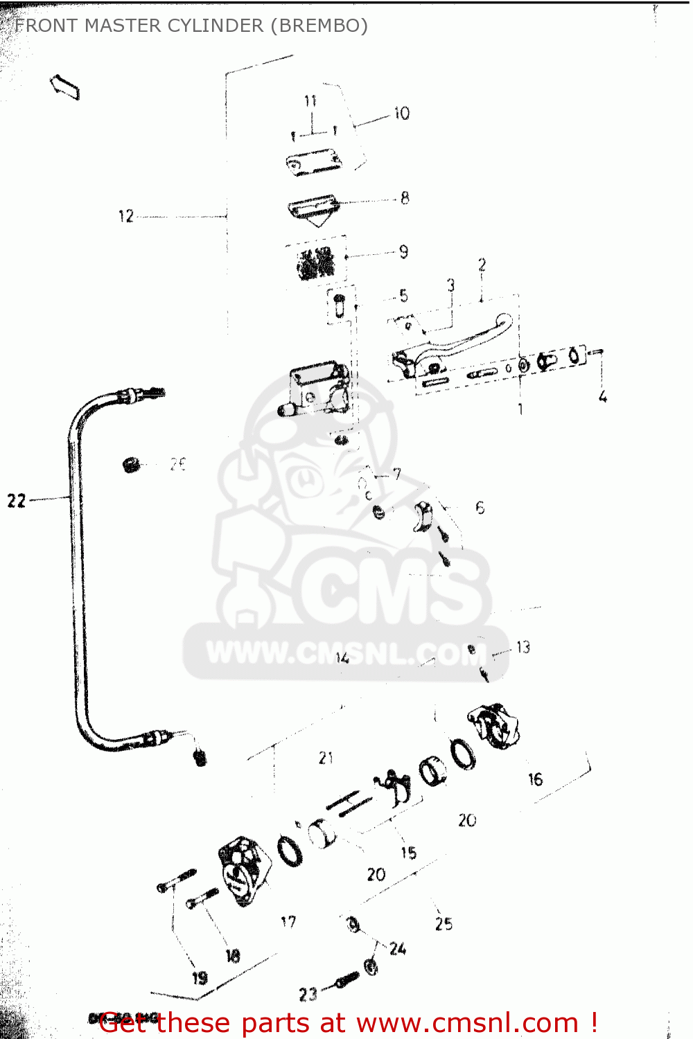 FRONT MASTER CYLINDER (BREMBO) DR50 BIG 1986 (G)