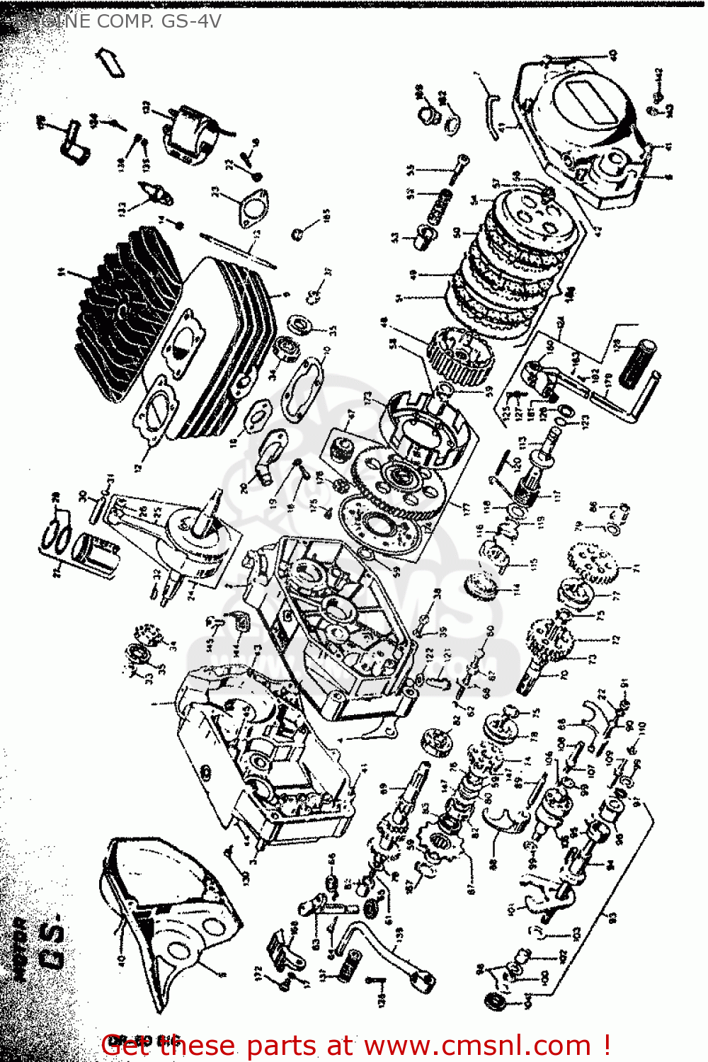 ENGINE COMP. GS-4V DR50 BIG 1986 (G)