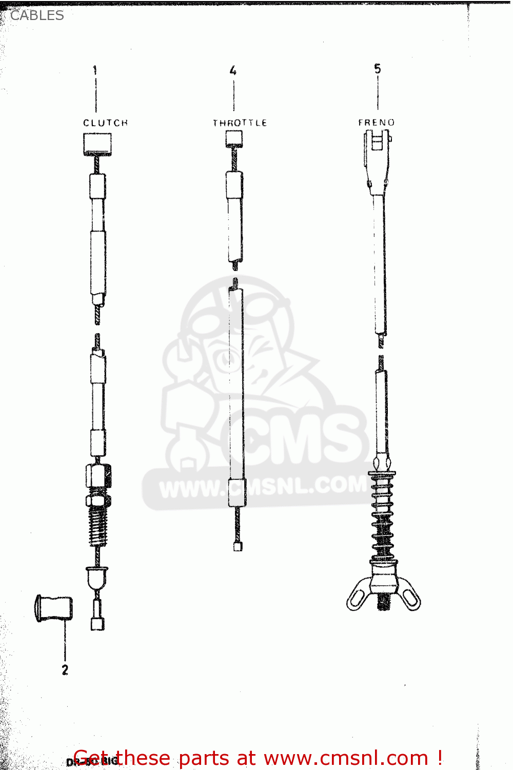 CABLES DR50 BIG 1986 (G)