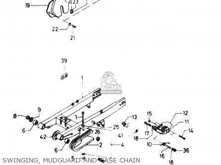 SWINGING, MUDGUARD AND CASE CHAIN - DR50 BIG 1986 (G)