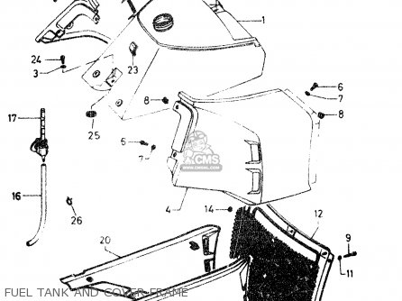 FUEL TANK AND COVER FRAME - DR50 BIG 1986 (G)