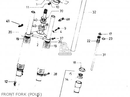 FRONT FORK (POUS) - DR50 BIG 1986 (G)