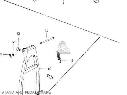 STAND AND PEDAL BRAKE - DR50 BIG 1986 (G)