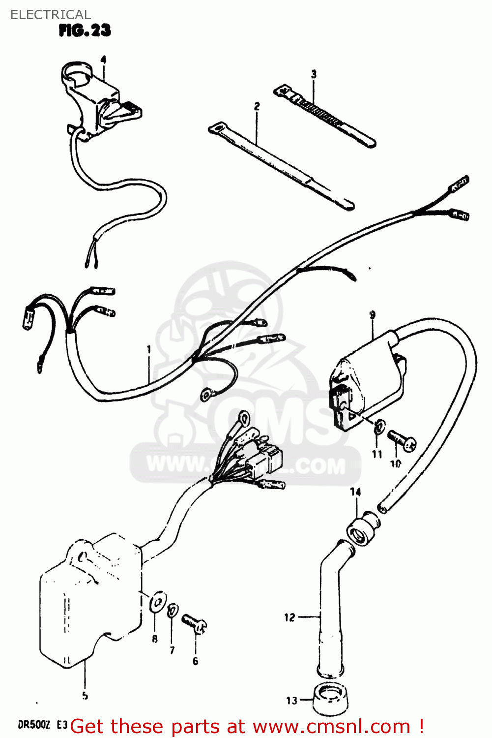 Suzuki DR500 1981 (X) USA (E03) ELECTRICAL - buy original ELECTRICAL ...