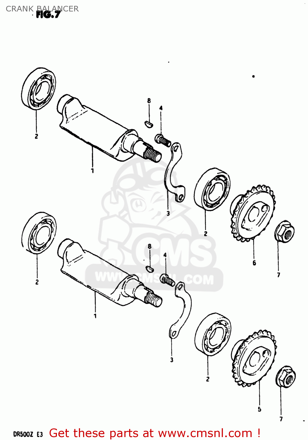 CRANK BALANCER DR500 1981 (X) USA (E03)