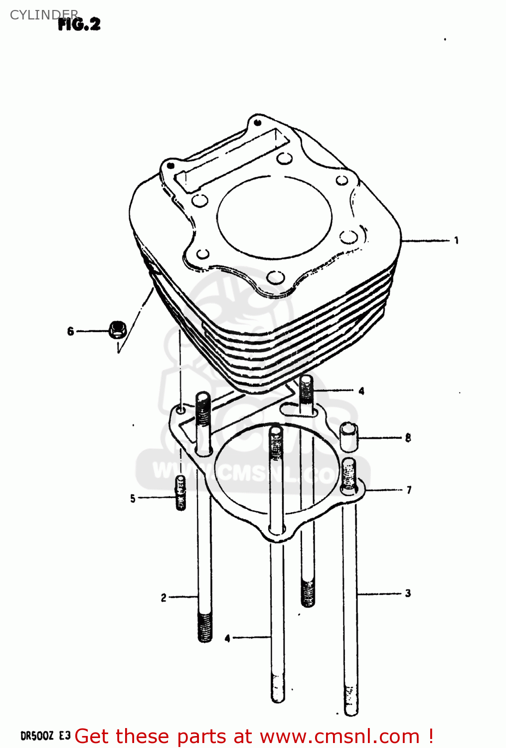 CYLINDER DR500 1981 (X) USA (E03)