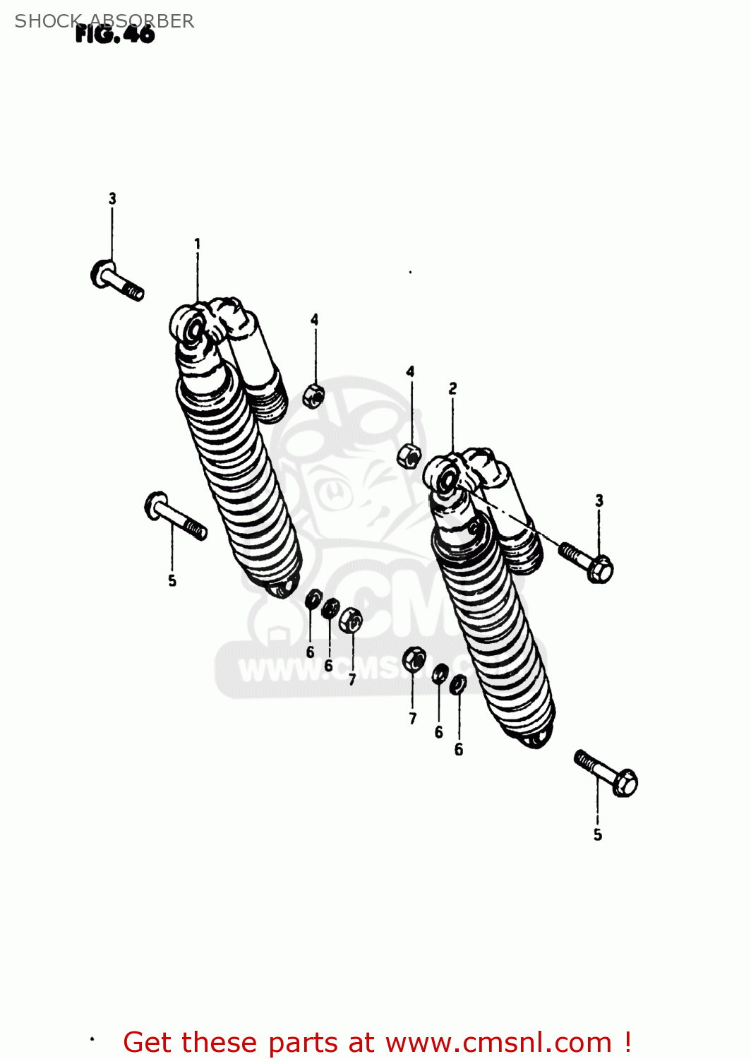 SHOCK ABSORBER DR500 1981 (X) USA (E03)