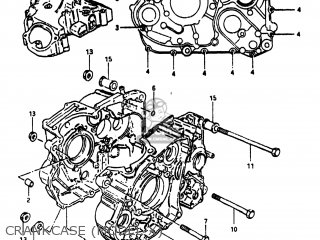 CRANKCASE (MODEL X) - DR500 1981 (X) USA (E03)