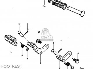 FOOTREST - DR500 1981 (X) USA (E03)