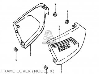 FRAME COVER (MODEL X) - DR500 1981 (X) USA (E03)