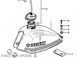 FUEL TANK (MODEL Z) - DR500 1981 (X) USA (E03)