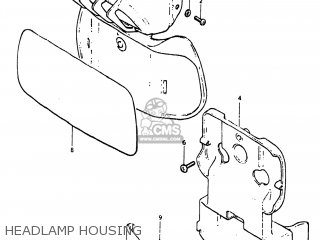 HEADLAMP HOUSING - DR500 1981 (X) USA (E03)