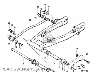 REAR SWINGING ARM - DR500 1981 (X) USA (E03)
