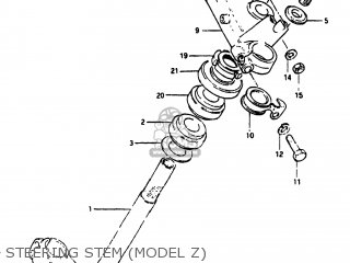 STEERING STEM (MODEL Z) - DR500 1981 (X) USA (E03)