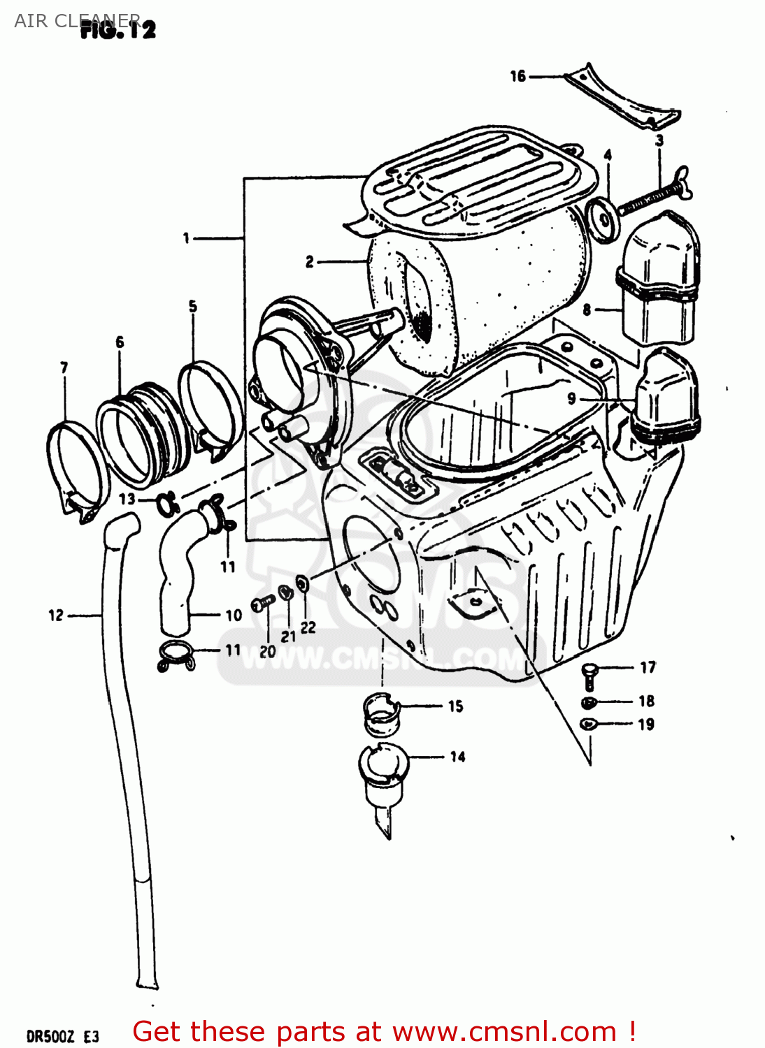 AIR CLEANER DR500 1982 (Z) USA (E03)