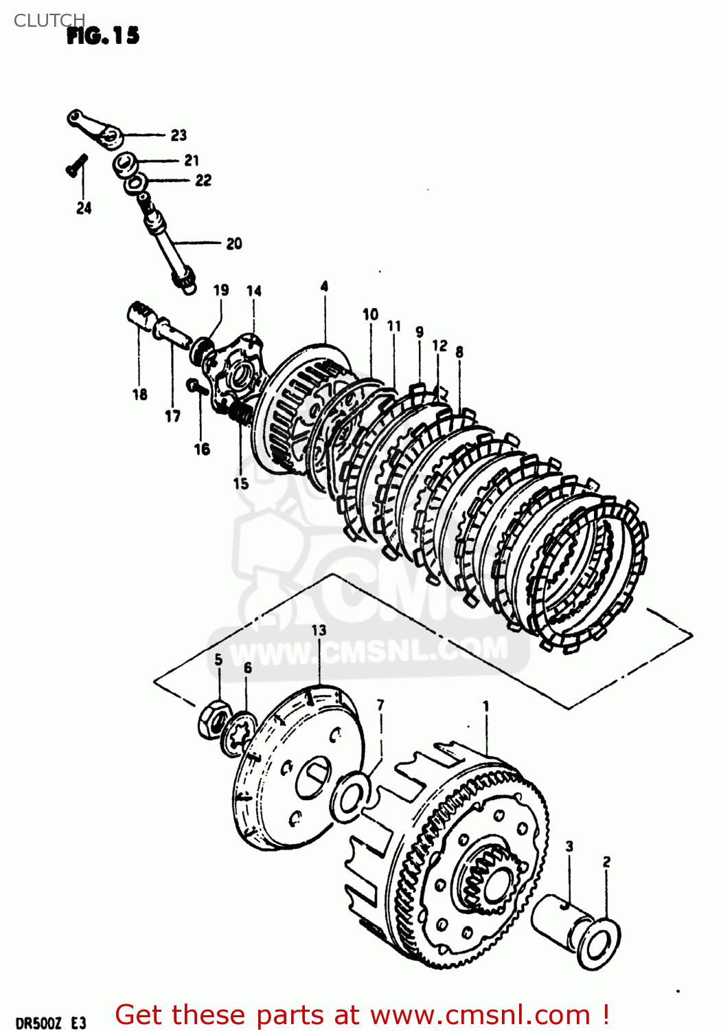 CLUTCH DR500 1982 (Z) USA (E03)