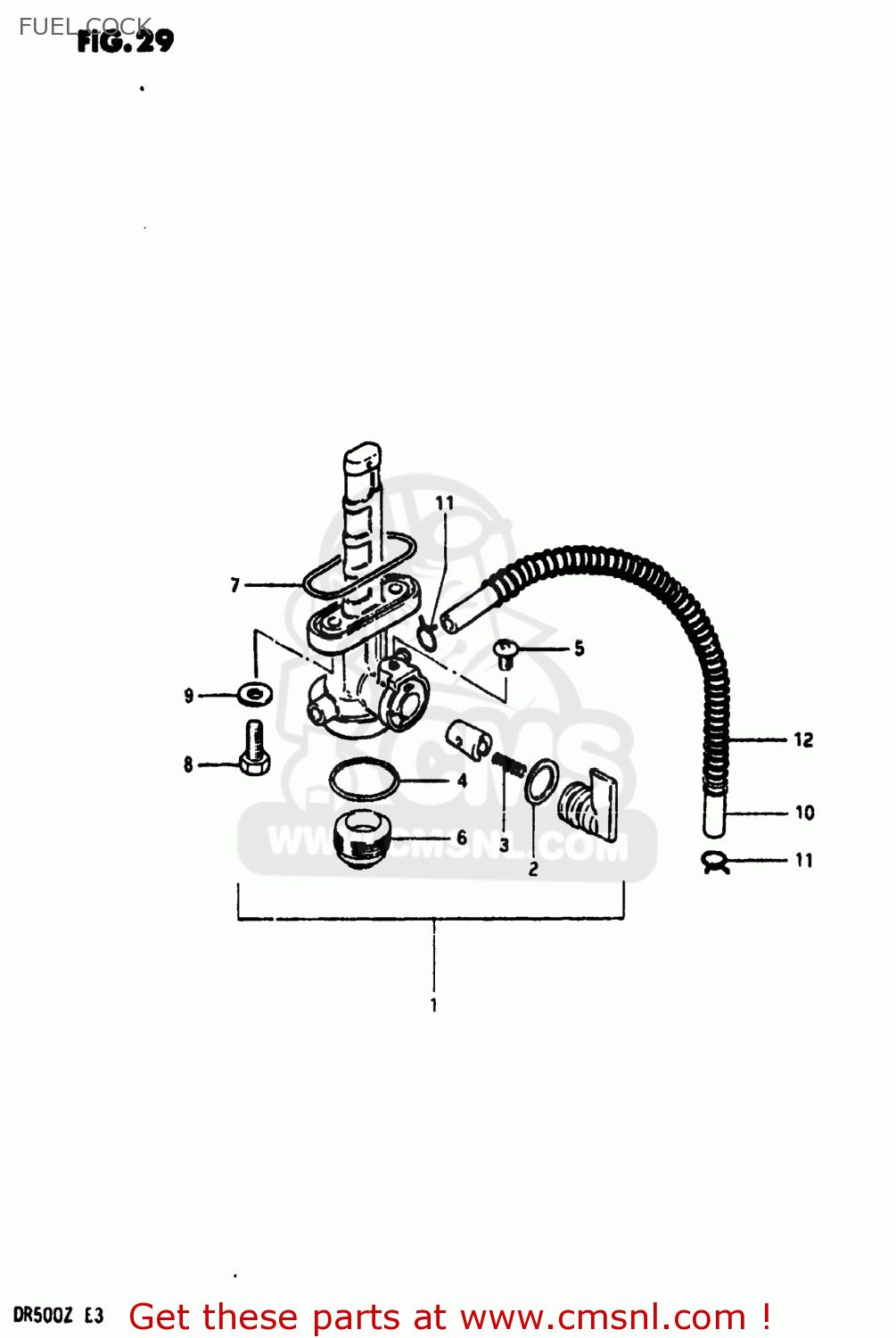 FUEL COCK DR500 1982 (Z) USA (E03)